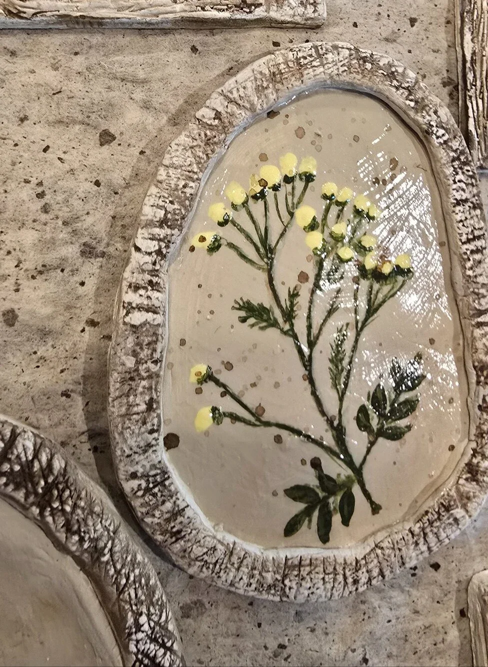 Handmade Mini Rustic Acrylic Floral Plaques Country Botanical Wall Decor Art